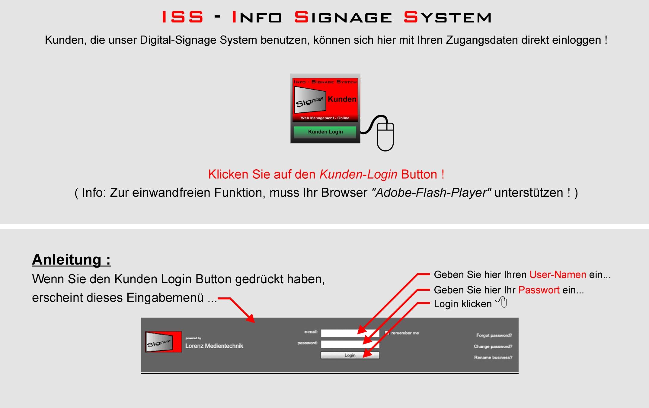 Kunden Login - Bitte hier klicken !